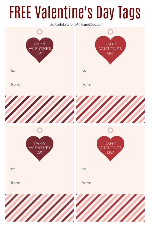 FREE Valentines Day Gift Tags Free Printable Gift Tags Valentines