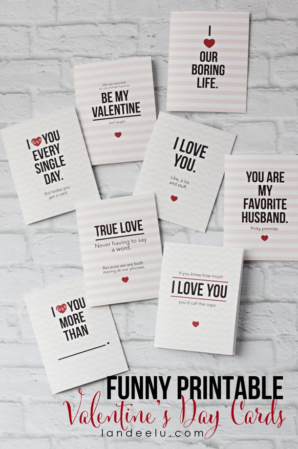 Funny Printable Valentine s Day Cards Landeelu Valentines Card 