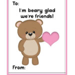 Get These FREE Bear Valentine s Day Cards For Kids Bear Valentines