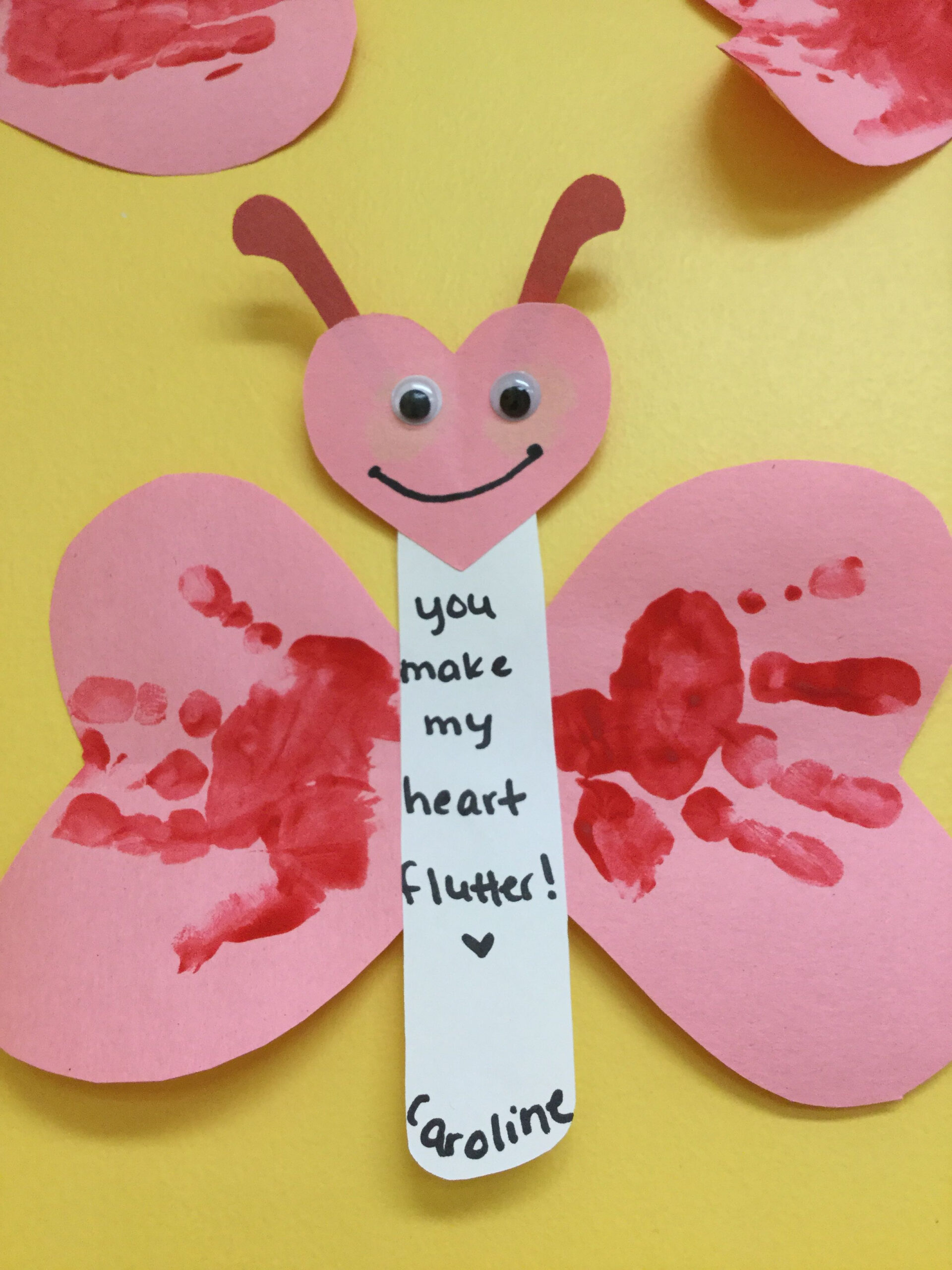 Handprint Butterflies Art Valentine Valentine Crafts For Kids 