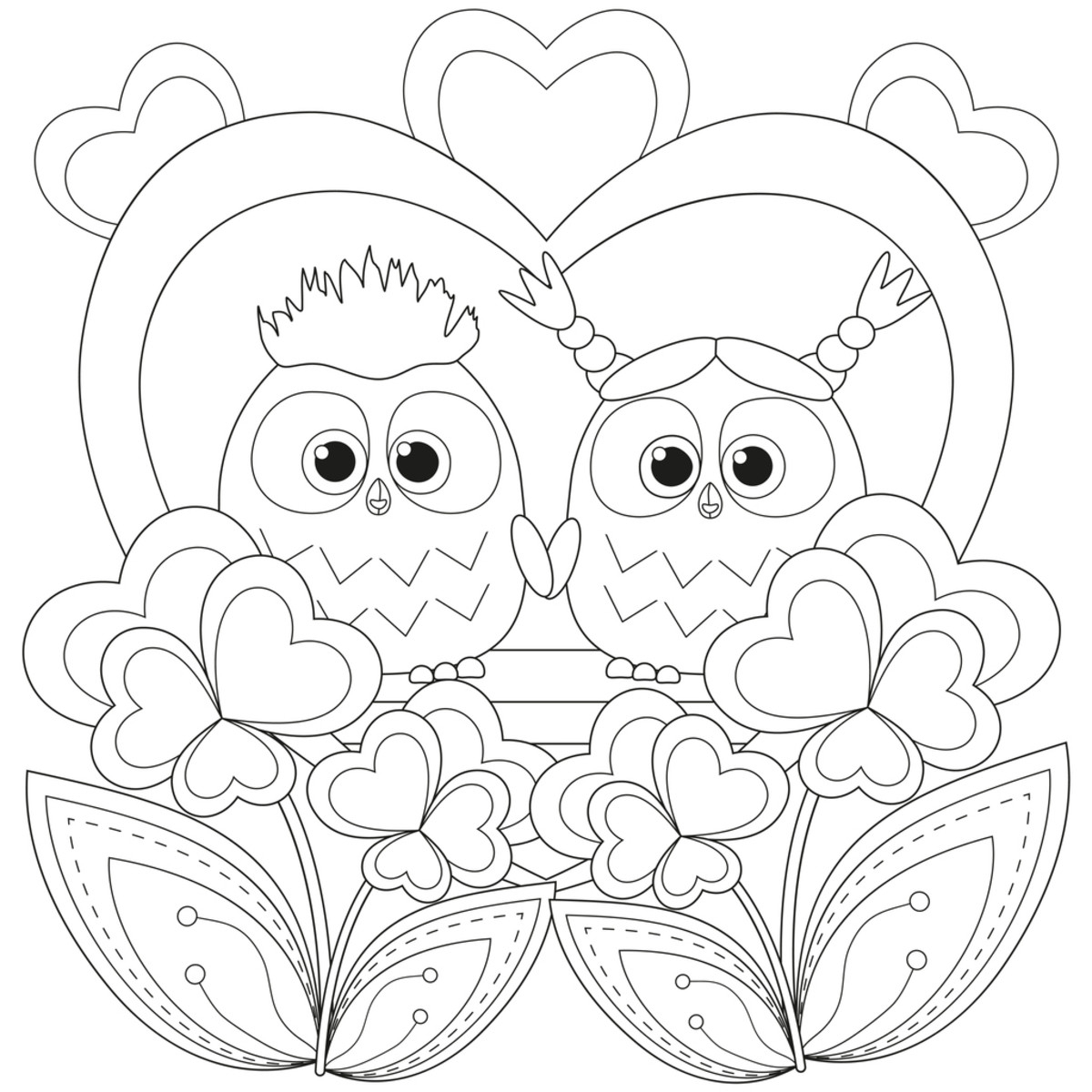 Happy Valentines Day Coloring Pages Printable