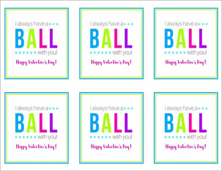 Have A Ball Printable Valentines Abby Organizes