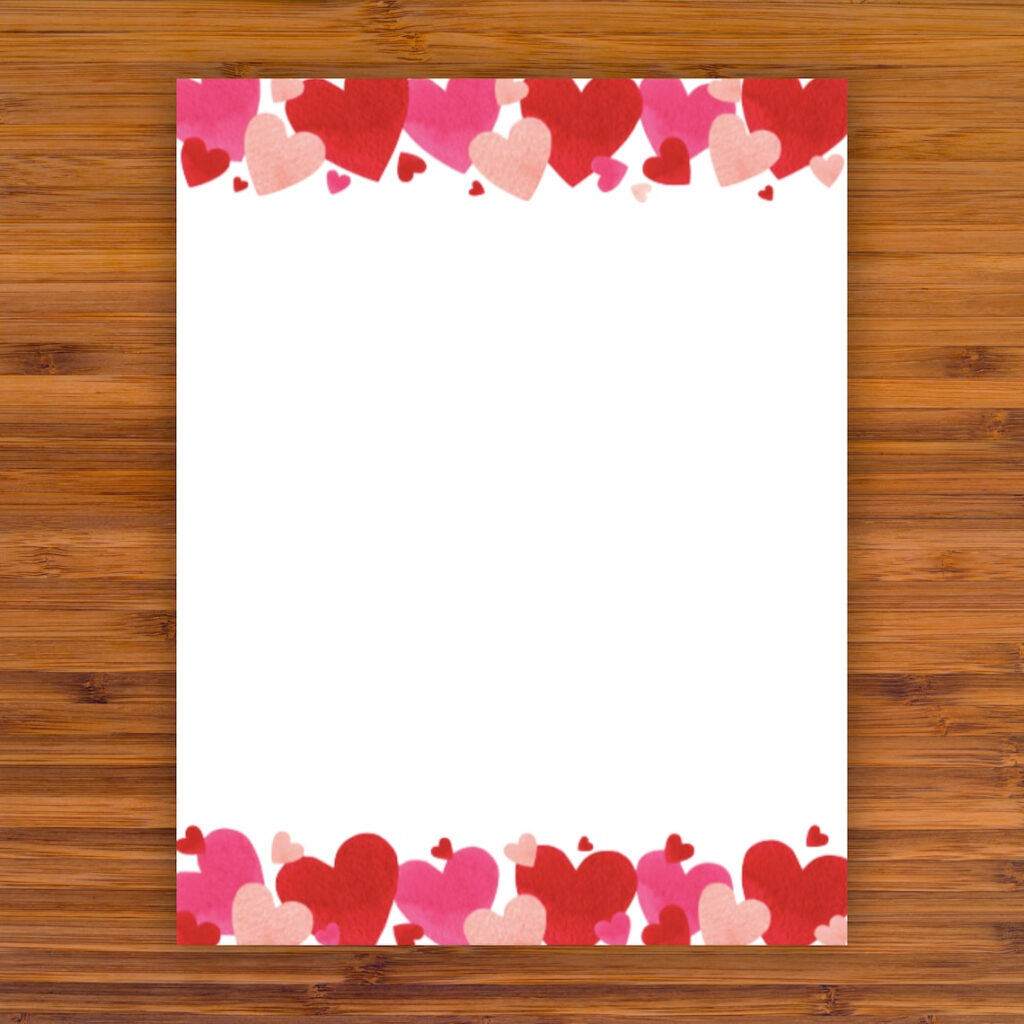 Heart Stationery Printable