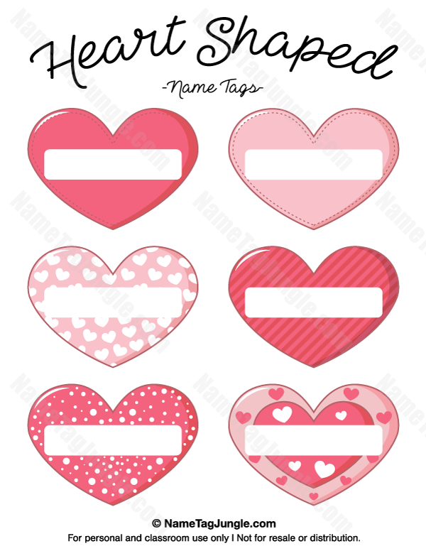 Heart Tags Printable