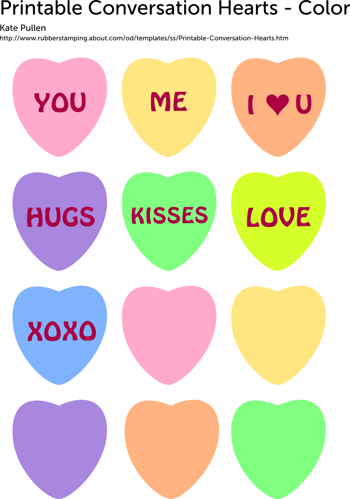 Heart Template For Word