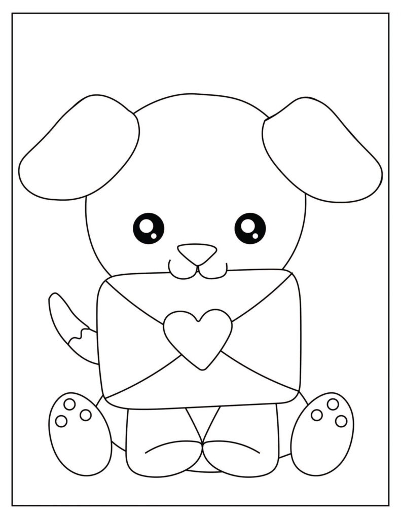 Heart Touching Valentines Day Coloring Pages 2024