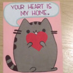 Homemade Valentine s Day Pusheen Card Cute And Funny Gift Idea