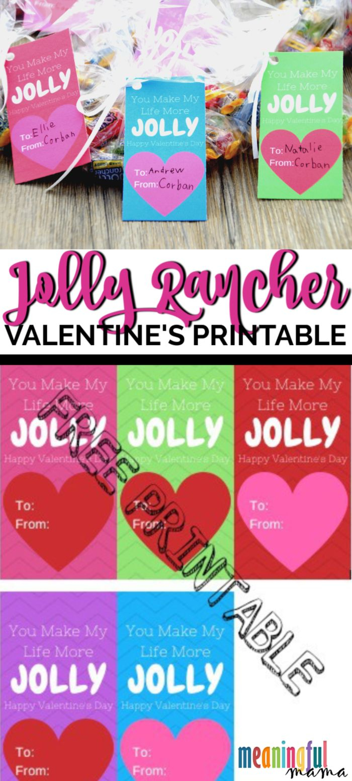 Jolly Rancher Valentine Printable Valentines Printables Jolly