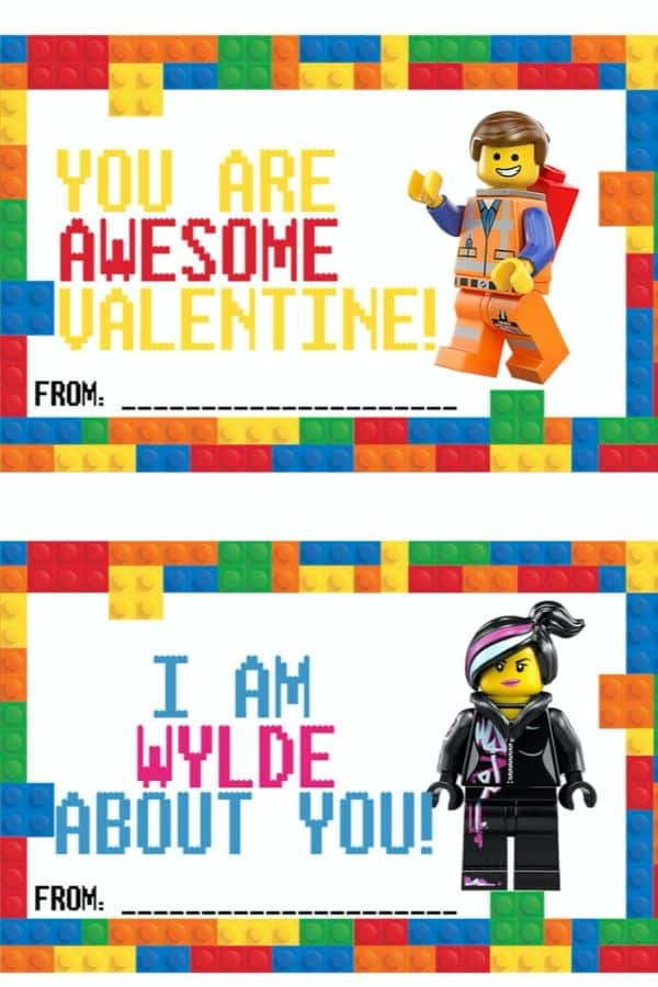 Lego Valentine Printable