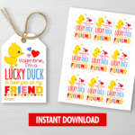 Lucky Duck Valentine Printable