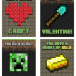 Minecraft Valentine Cards Printable Free