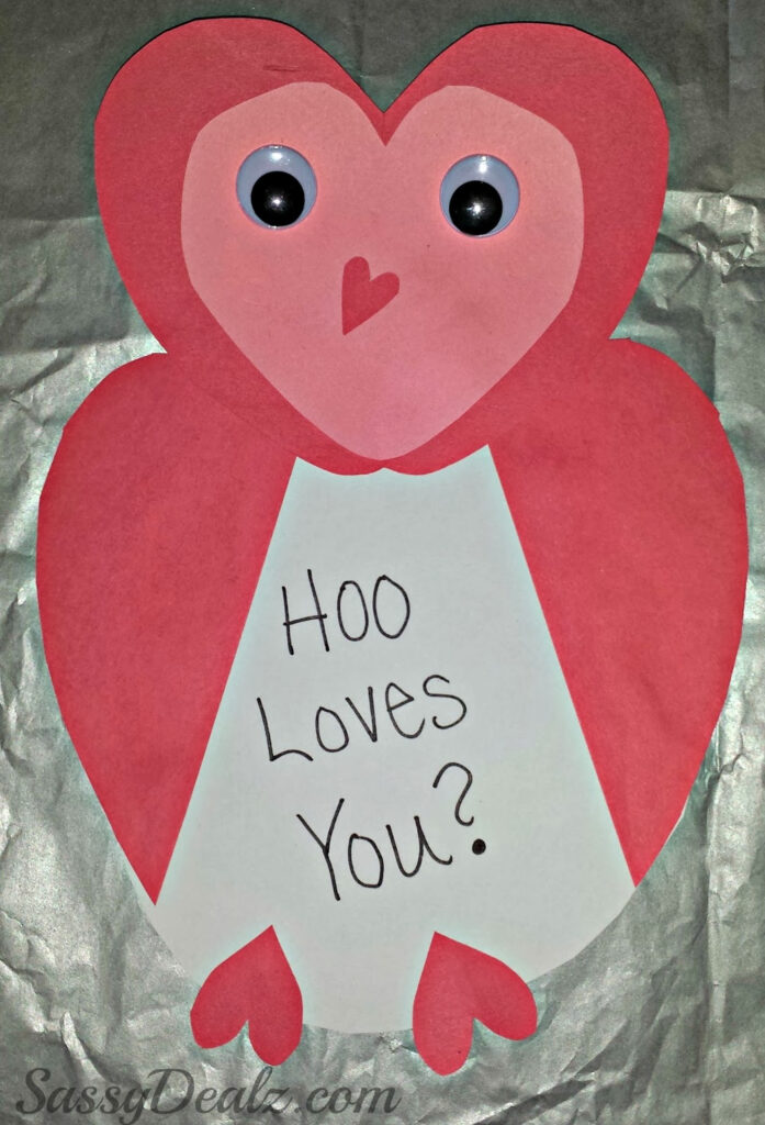 Owl Valentines Day Card Idea For Kids Crafty Morning