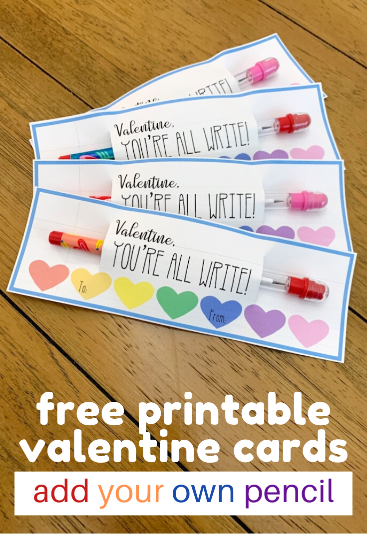 Pencil Valentine Free Printable FREE PRINTABLE