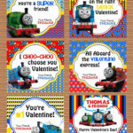 Personalized Thomas The Tank Train Valentine Class Cards For School