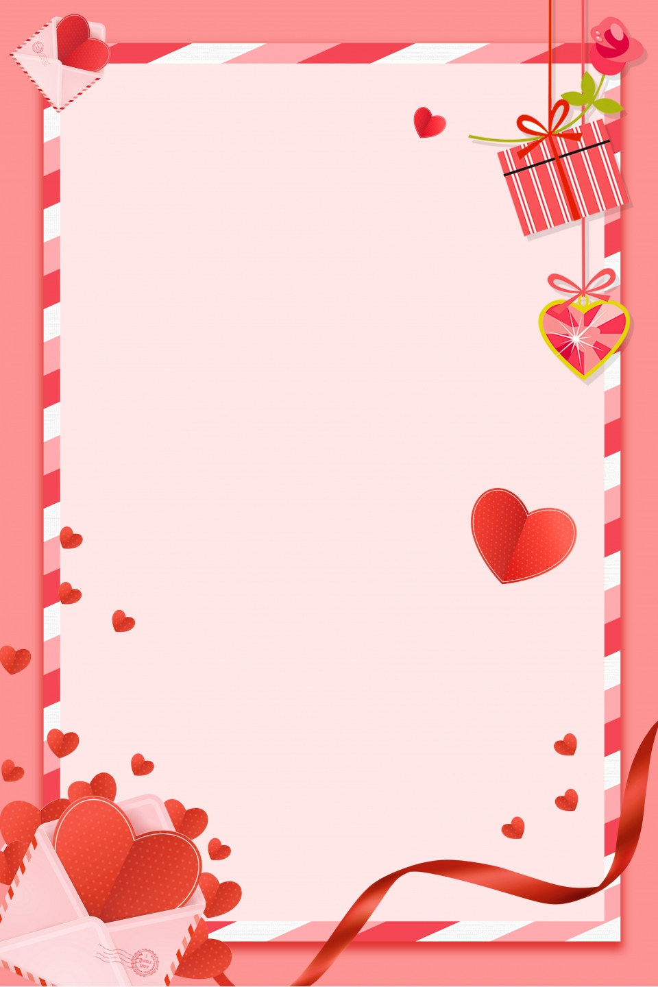 Pink Romantic Border 520 Valentines Day Poster Background Wallpaper 