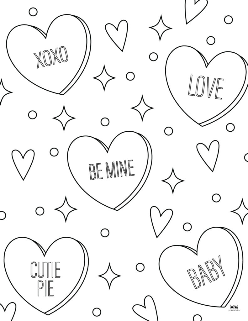 Pop Art Valentine Coloring Page