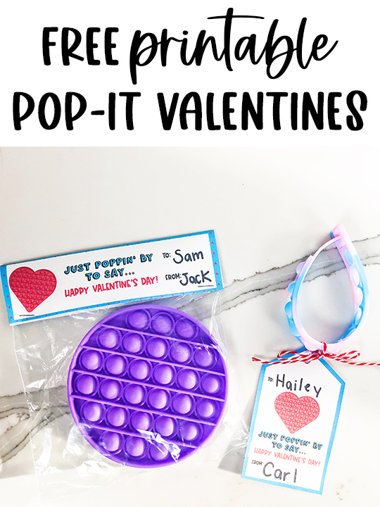 Pop it Valentine Printable Free Printable Valentine For Kids 