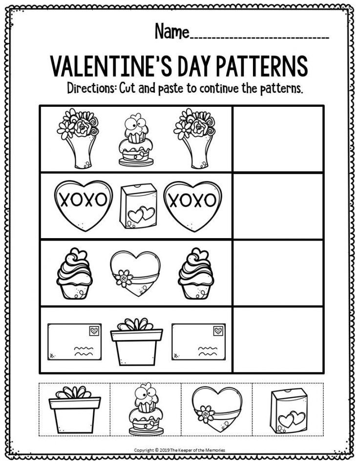 Preschool Valentine s Day Worksheet For Preschoolers