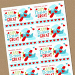 Printable Airplane Valentine Cards For Classmates Valentines Cards