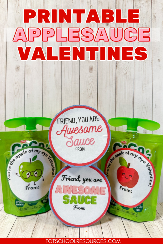 Printable Applesauce Valentines Applesauce Valentines Applesauce 