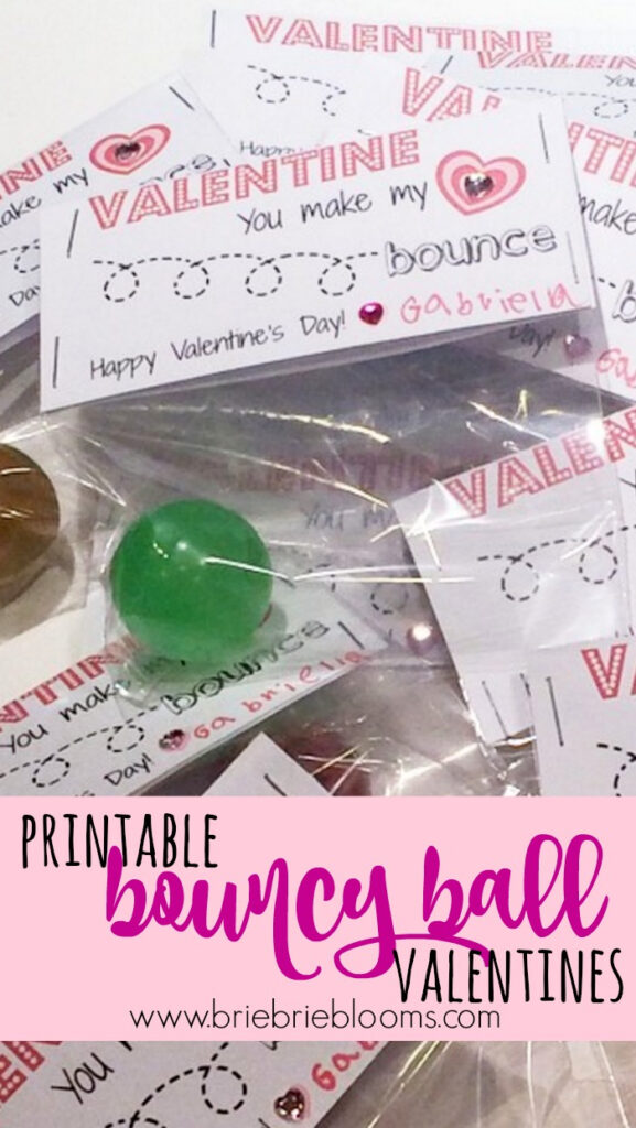 Printable Bouncy Ball Valentine Brie Brie Blooms