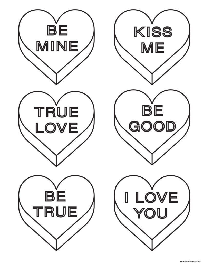 Printable Candy Heart Phrases