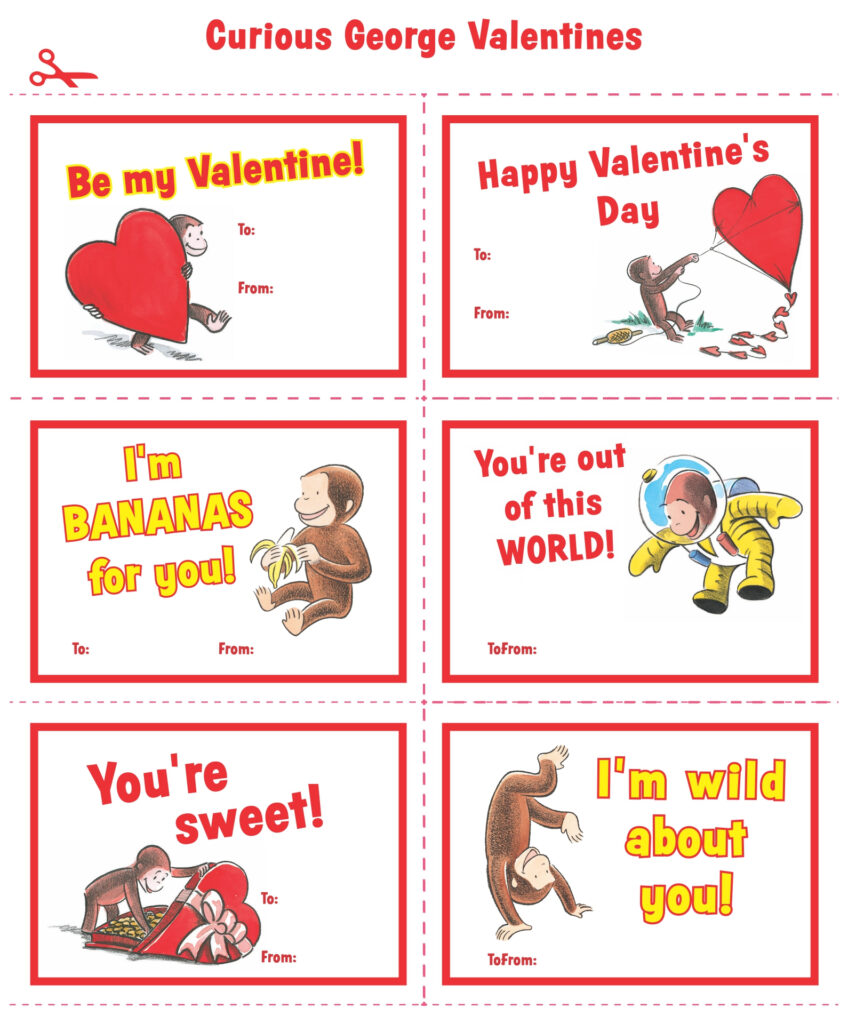 Printable Classroom Valentine Cards