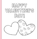 Printable Coloring Valentines Day Cards