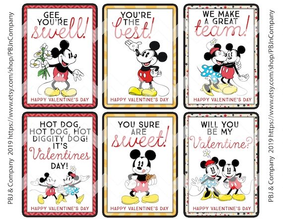 Printable Disney Valentines Day Cards Disneyclipscom Printable Mickey 