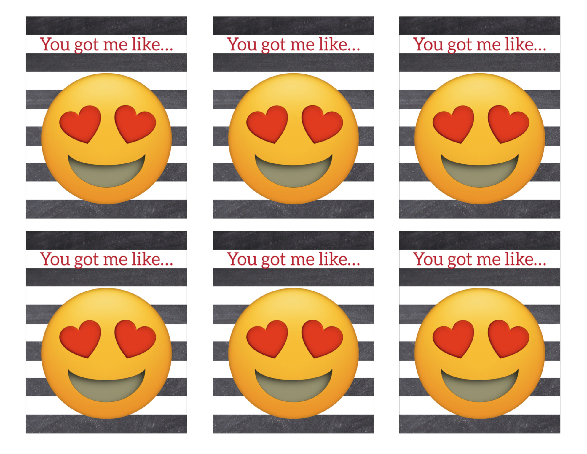 Printable Emoji Valentine Cards Paper Trail Design