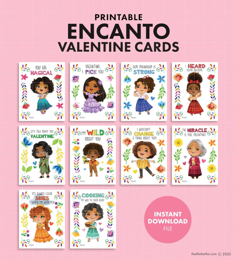 Printable Encanto Valentine s Day Cards For Kids Mom Wife Busy Life 