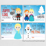 Printable Frozen Valentine Cards Instant Download Etsy