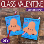 Printable I Pick You Valentine Card Editable Funny Nose Picking Pencil