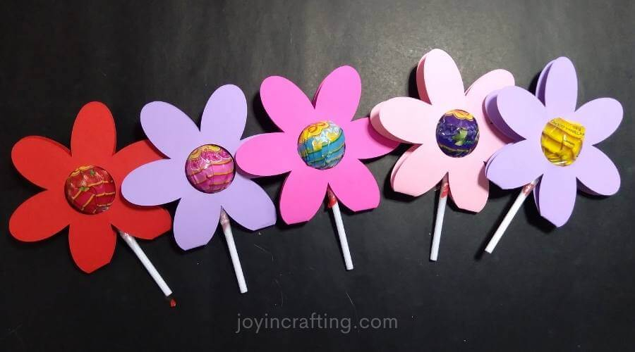 Printable Lollipop Flower Template Just Print Out This Worksheet On 