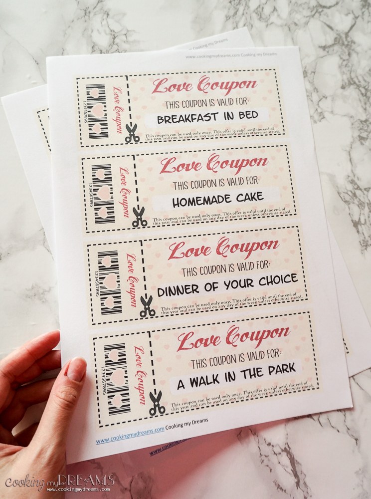 Printable Love Coupons Easy Customizable Valentine s Day Gift