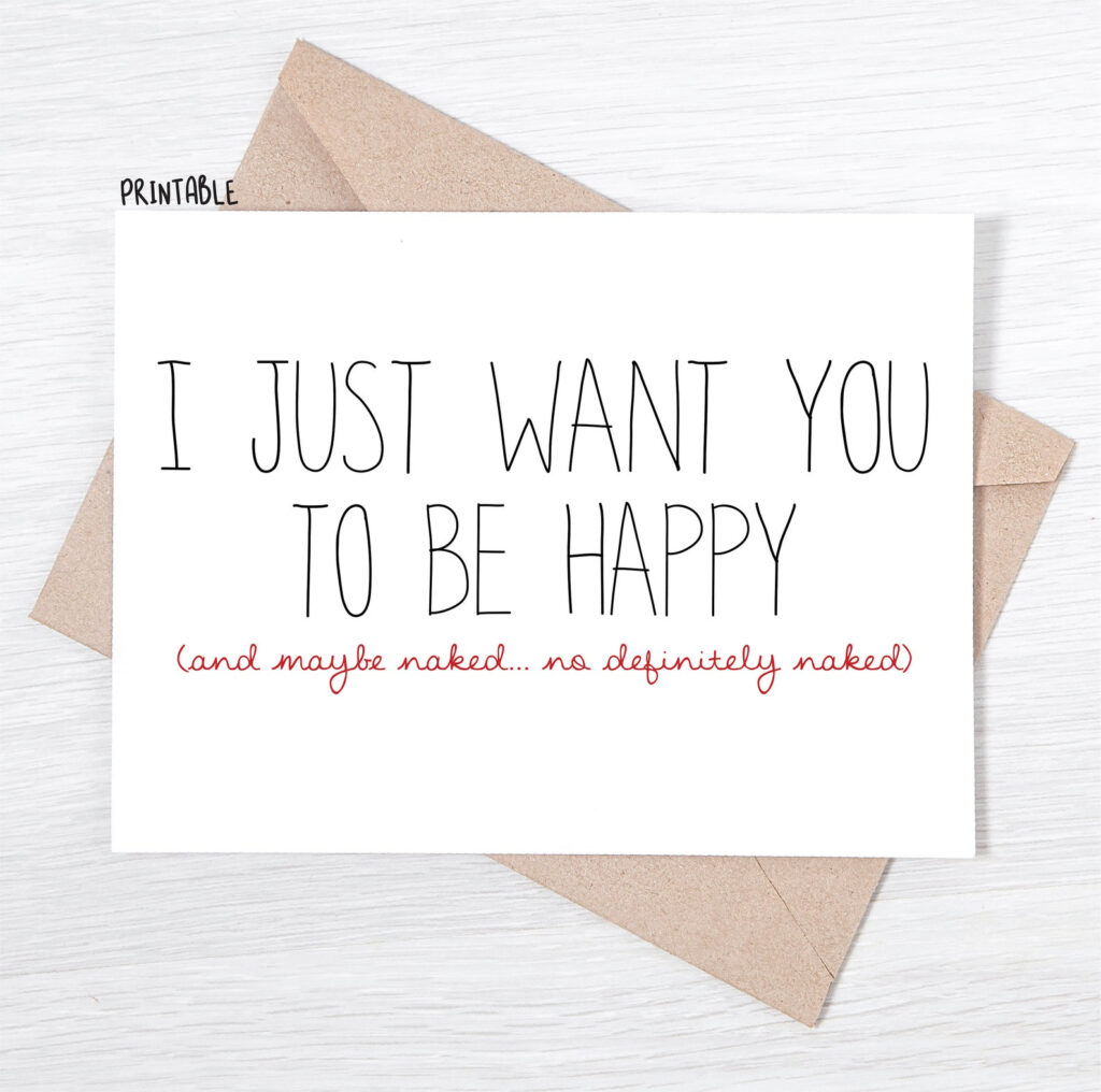 PRINTABLE Naughty Valentine s Card I Just Want You To Etsy