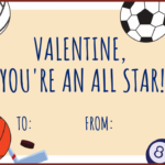 Printable Sports Valentine Cards Sports Valentine Sports Valentine