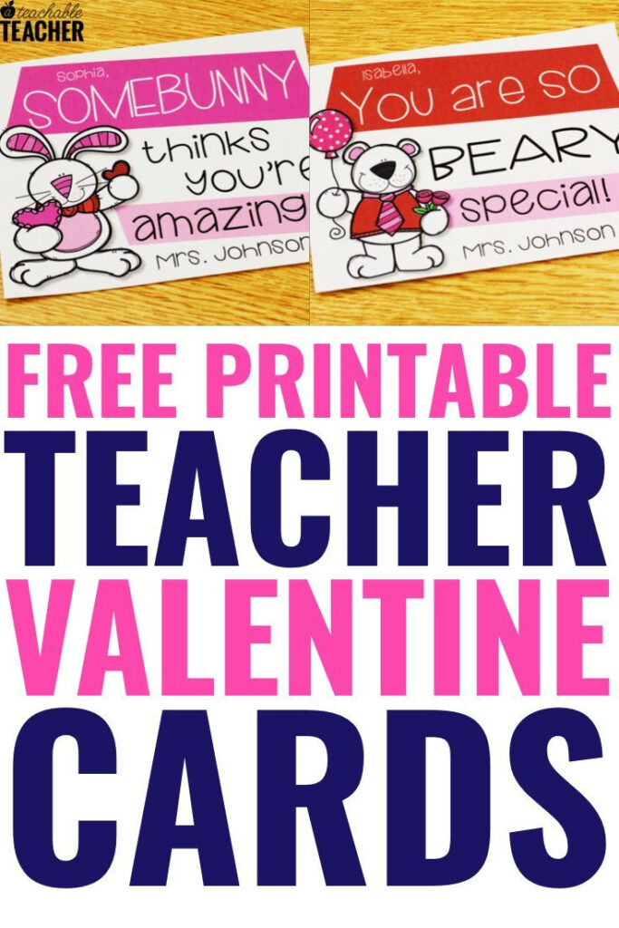 Printable Teacher Valentine Cards Printable Word Searches