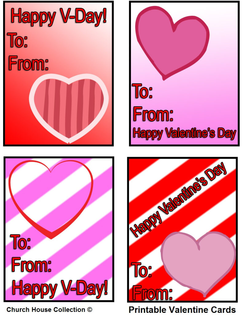 Printable Valentine Cards For Children