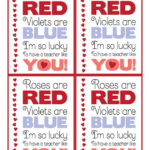 Printable Valentine Cards For Students From Teachers