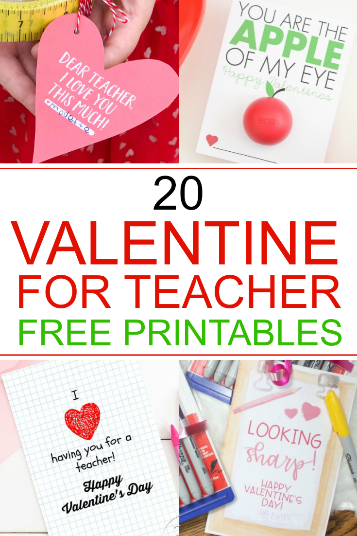 Printable Valentine Cards For Teachers