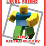 Printable Valentine Cards Roblox Downloadable Valentine Etsy Canada