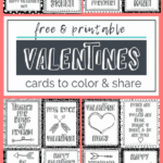 Printable Valentine Cards To Color The Kitchen Table Classroom