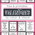 Printable Valentine Cards To Color The Kitchen Table Classroom