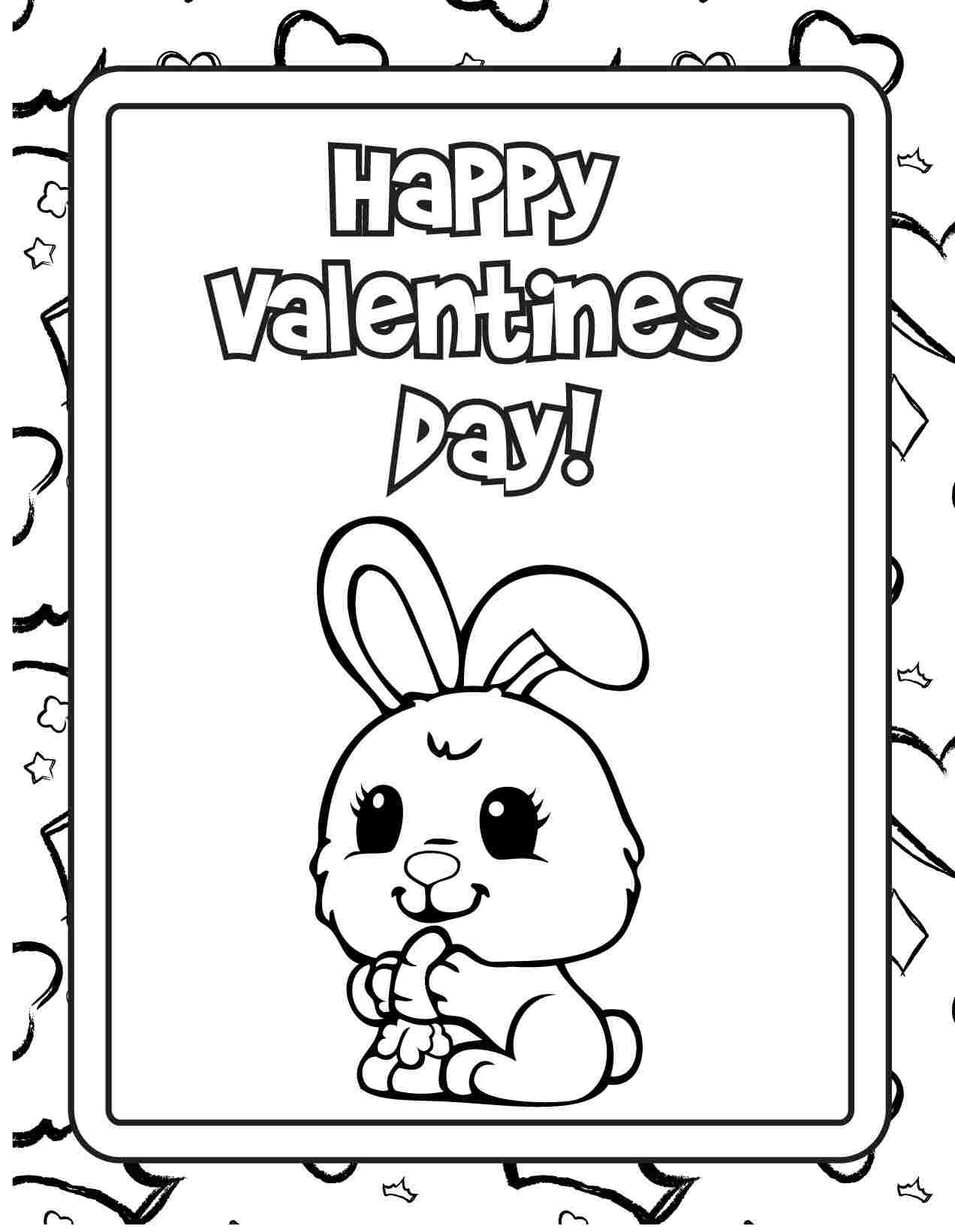 Printable Valentine Cards To Color