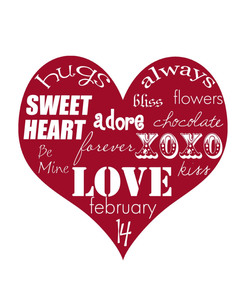 Printable Valentine Hearts Free At Genelinablog Blog