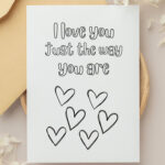 Printable Valentine s Day Colorable Card I Love You Just The Way You