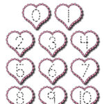 Printable Valentine s Day Number Tracing Worksheets 0 20 Valentine