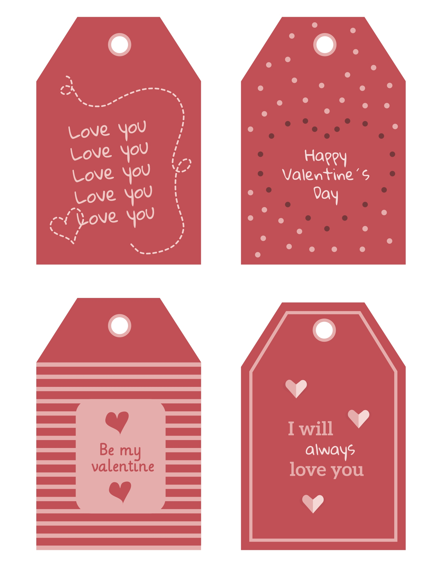 Printable Valentine Tags