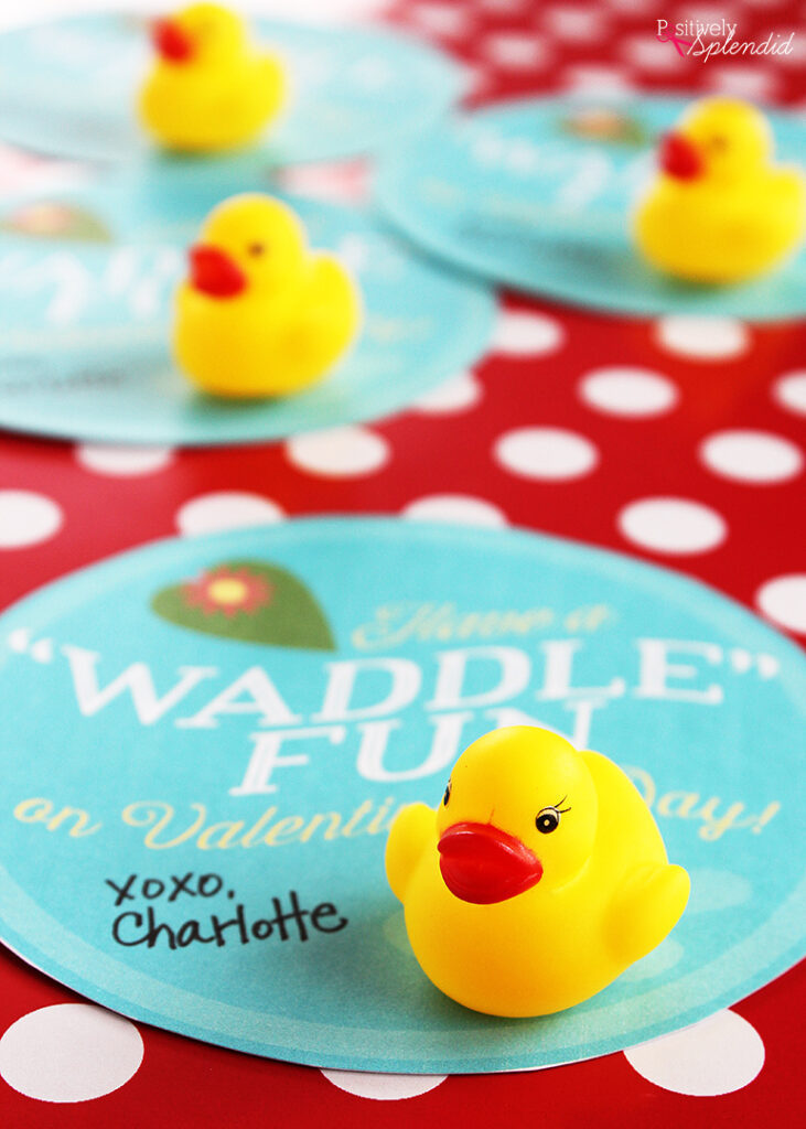 Rubber Duck Valentines Free Printables A Great Candy free Idea 